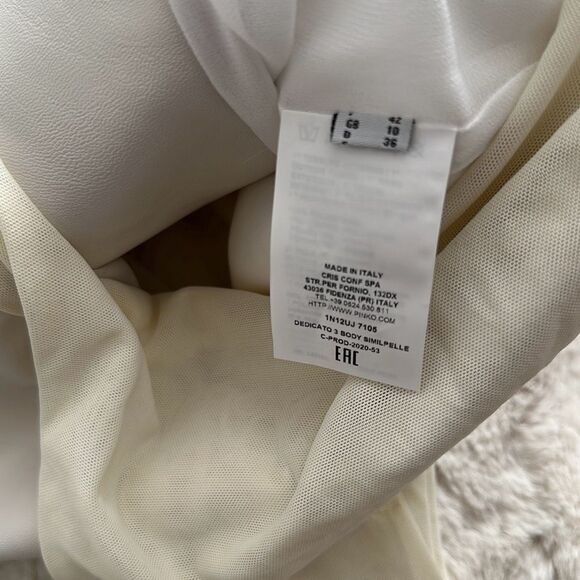 PINKO Dedicato 3 Bodysuit in White Made in Italy Size 6 US - Picture 5 of 13